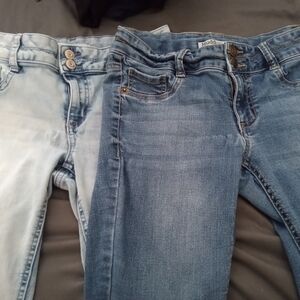 Mudd Blue Jeggings Distressed Vintage Look - Girls Size 16- Two Pairs!